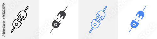 plug icon vector set use for web ui or app