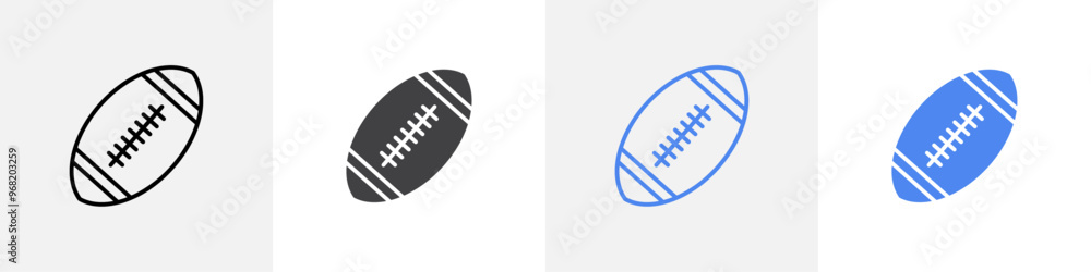 rugby ball icon vector set use for web ui or app rugby ball icon vector set use for web ui or app