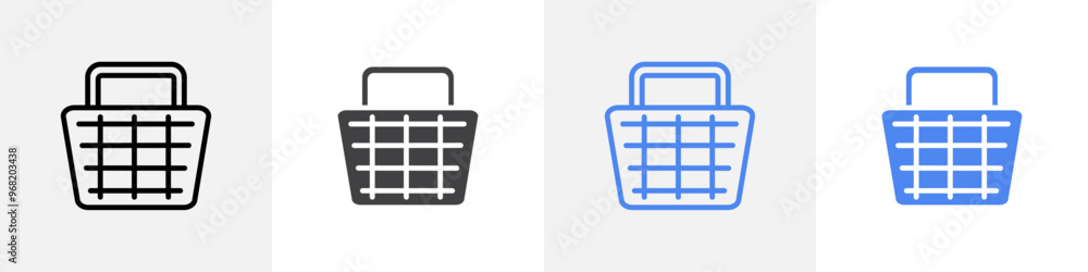 shopping basket icon vector set use for web ui or app shopping basket icon vector set use for web ui or app