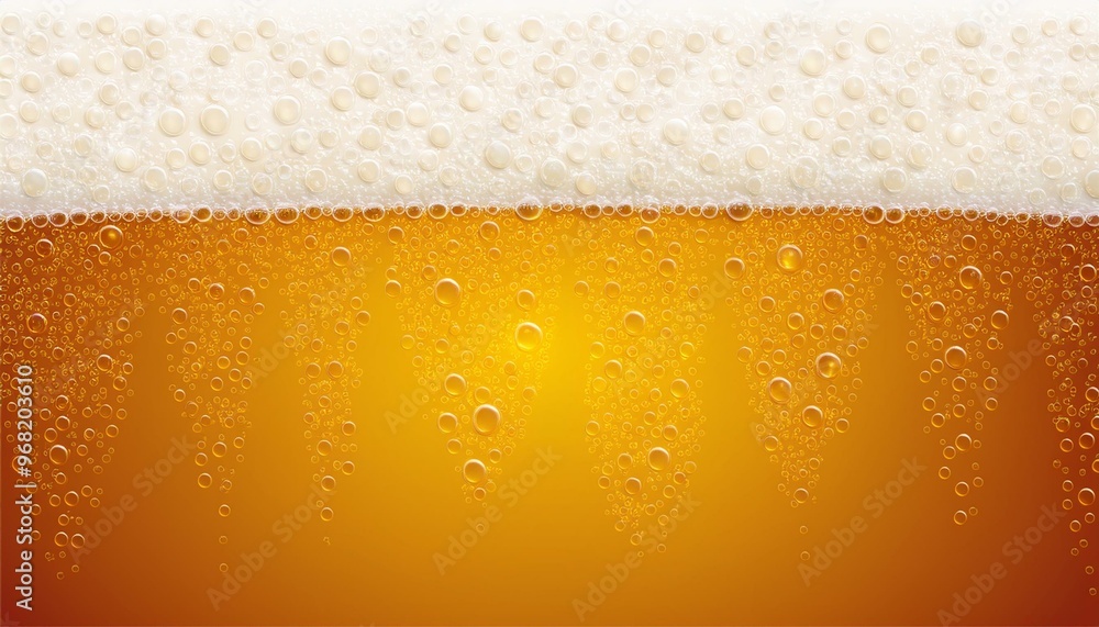 Realistic beer foam with bubbles. Beer glass with a cold drink. Background for bar design, oktoberfest flyers. Vector illustration Realistic beer foam with bubbles. Beer glass with a cold drink. Background for bar design, oktoberfest flyers. Vector illustration