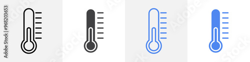 temprature icon vector set use for web ui or app