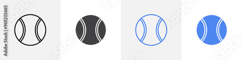 tennis ball icon vector set use for web ui or app