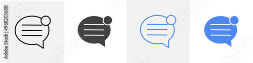 text notification icon vector set use for web ui or app