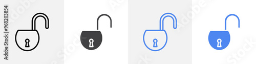 unlocked icon vector set use for web ui or app