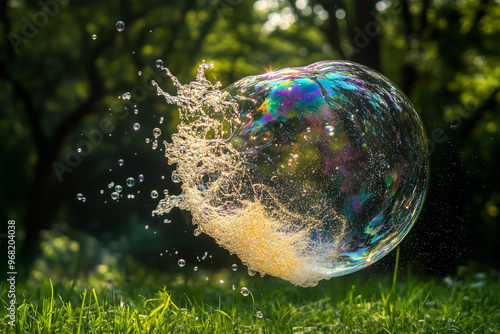 soap bubble bursting