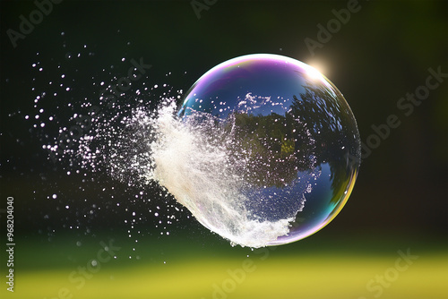 soap bubble bursting