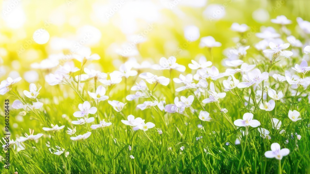 Fototapeta premium Beautiful light background for a greeting card with delicate flowers
