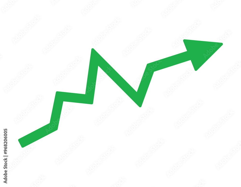 Growing business green arrow chart bar. Profit arow Vector illustration. Business concept, growing chart. Concept of sales symbol icon with arrow moving up. Economic Arrow With Growing Trend. Growing business green arrow chart bar. Profit arow Vector illustration. Business concept, growing chart. Concept of sales symbol icon with arrow moving up. Economic Arrow With Growing Trend.