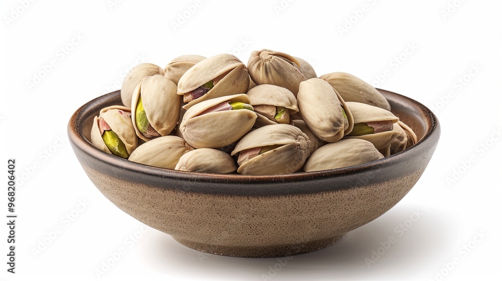 Delicious salted pistachio nuts in a bowl Delicious salted pistachio nuts in a bowl
