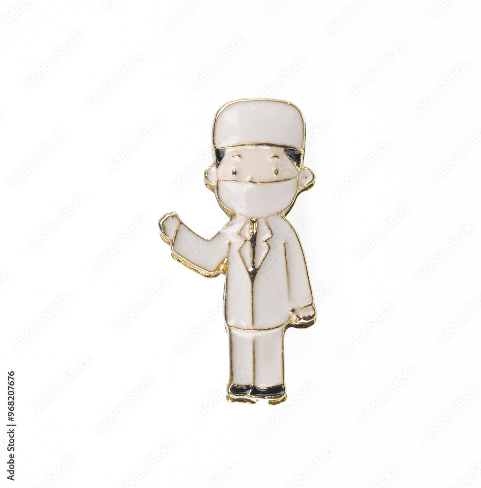 medical brooch isolated on white background medical brooch isolated on white background