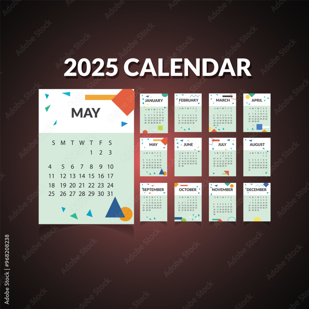 Happy new year 2025 design,2025 new year celebration concept . Vector