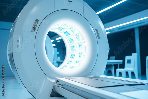 Magnetic resonance imaging scan device in Hospital. MRI, Medical Equipment