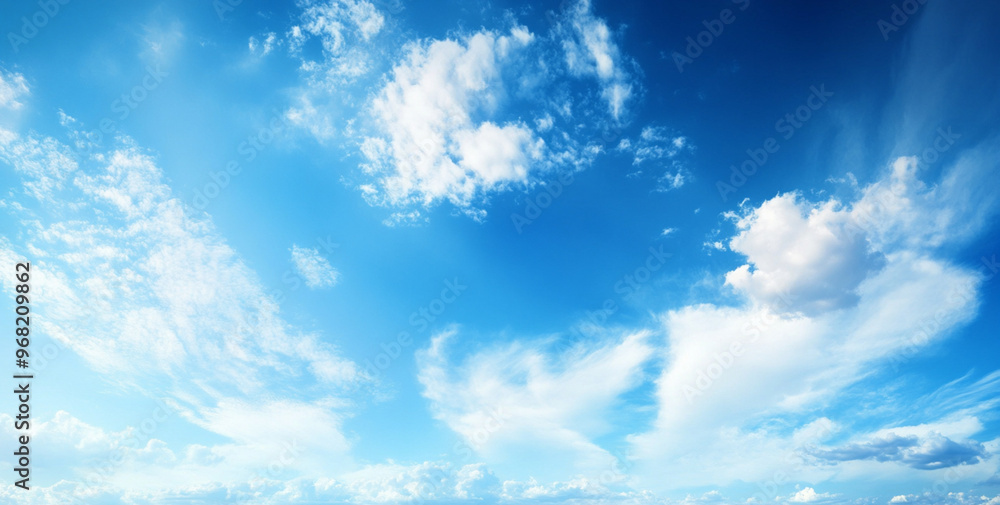 Clear Blue Sky with White Fluffy Cloud Background – High-Resolution Sky and Cloud Texture for Outdoor Scenes and Atmospheric Design Elements Clear Blue Sky with White Fluffy Cloud Background – High-Resolution Sky and Cloud Texture for Outdoor Scenes and Atmospheric Design Elements