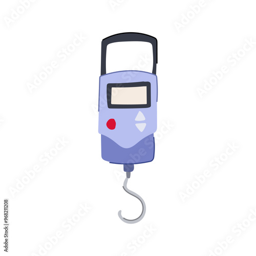 carryon luggage weight cartoon. travel airline, limit allowance, scale over carryon luggage weight sign. isolated symbol vector illustration