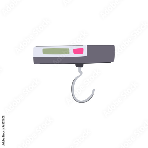 limit luggage weight cartoon. allowance scale, over fees, charges policy limit luggage weight sign. isolated symbol vector illustration