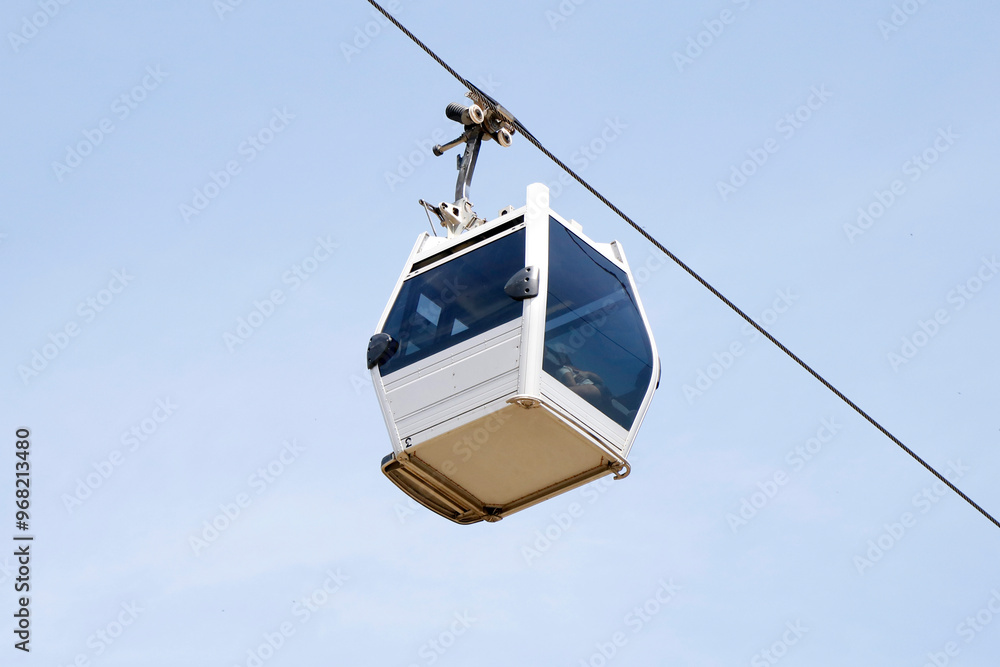 cable car transportation through sky on top of tbilisi city georgia cable car transportation through sky on top of tbilisi city georgia