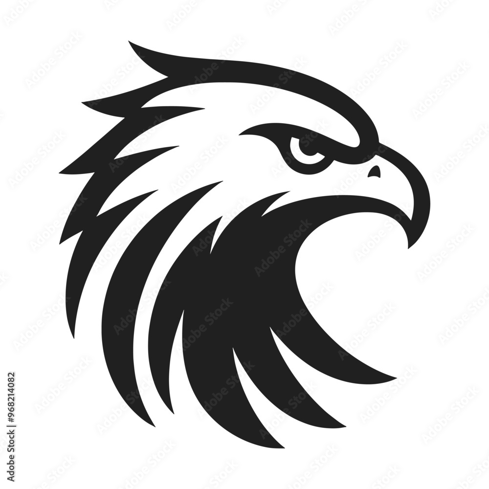 Premium Quality Hawk Head silhouette Illustration Design. Premium Quality Hawk Head silhouette Illustration Design.
