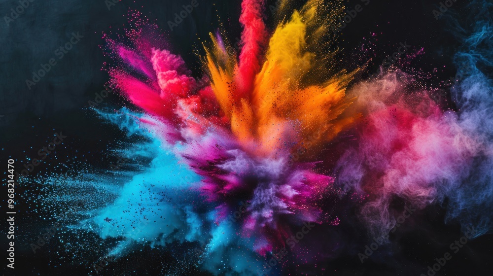 Colorful Explosion of Powder Colorful Explosion of Powder