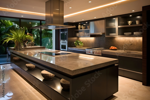 Contemporary and Stylish Hn Kitchen with Sophisticated Design and Comfortable Ambiance