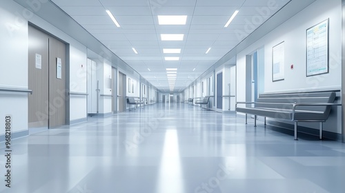 Empty Hospital Corridor