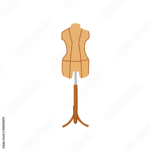 alterations mannequin tailor cartoon. bespoke couture, stitching measurements, draping style alterations mannequin tailor sign. isolated symbol vector illustration