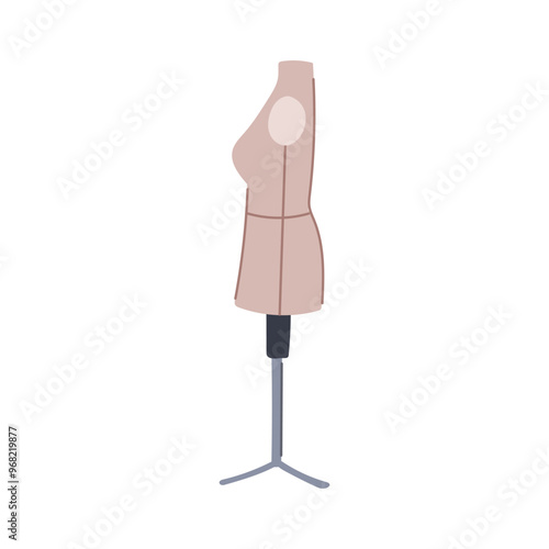 stitching mannequin tailor cartoon. measurements draping, style clothing, atelier craftsmanship stitching mannequin tailor sign. isolated symbol vector illustration
