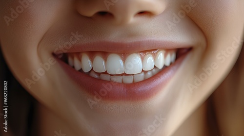 Perfect smile of a girl, dentist concept