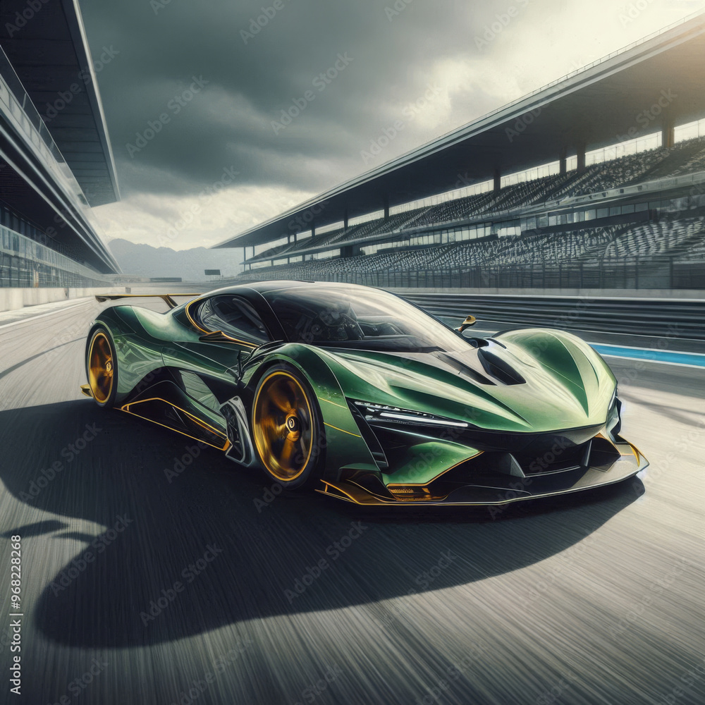 Obraz premium Power and Precision on Track