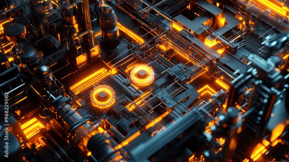 Abstract Glowing Circuitry Abstract Glowing Circuitry