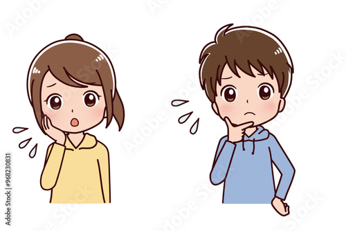 私服の子供のイラスト