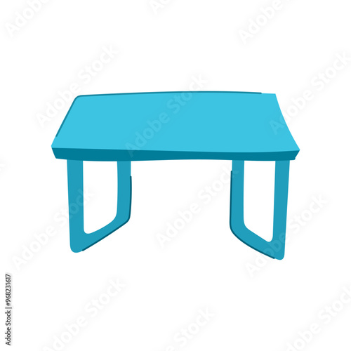 easy plastic table cartoon. clean foldable, stackable indoor, outdoor picnic easy plastic table sign. isolated symbol vector illustration