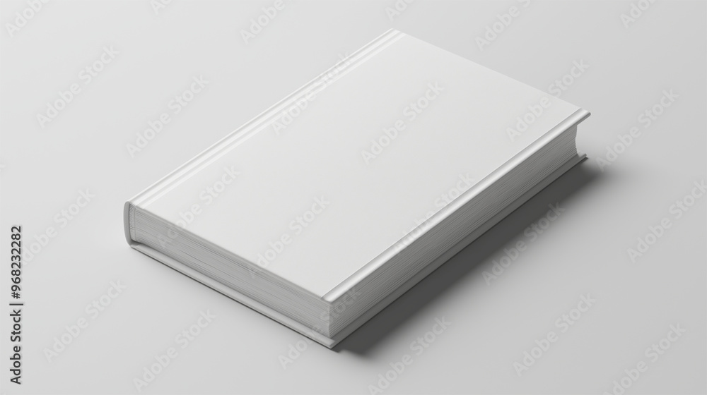 Minimalist white book mockup on clean white background, simple hardcover design
Minimalist white book mockup on clean white background, simple hardcover design