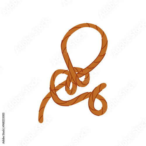 tying rope knot cartoon. loop hitch, bend splice, binding secure tying rope knot sign. isolated symbol vector illustration