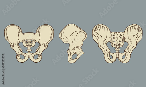 Pelvis Skeletal Anatomy Views