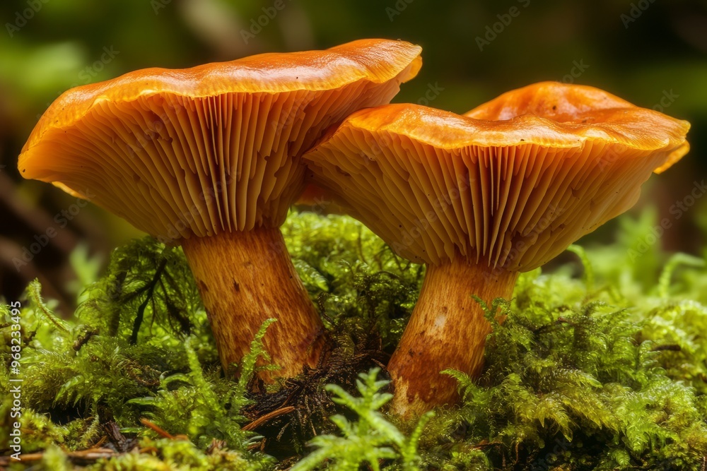 Poisonous Webcap Mushrooms (Cortinarius Rubellus) Growing on a Mossy Forest Floor Poisonous Webcap Mushrooms (Cortinarius Rubellus) Growing on a Mossy Forest Floor