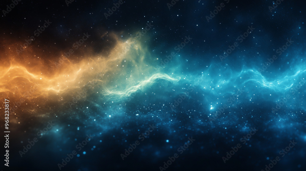 Obraz premium Blue Green White Grainy Color Gradient Background