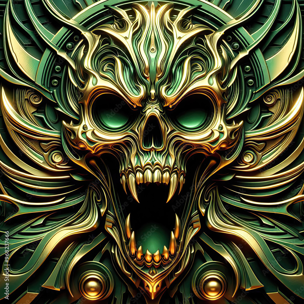 Alien creature logo with 3d illustration style Alien creature logo with 3d illustration style