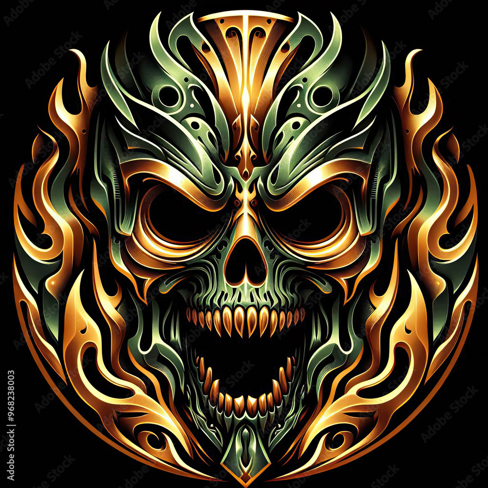Alien creature logo with 3d illustration style Alien creature logo with 3d illustration style