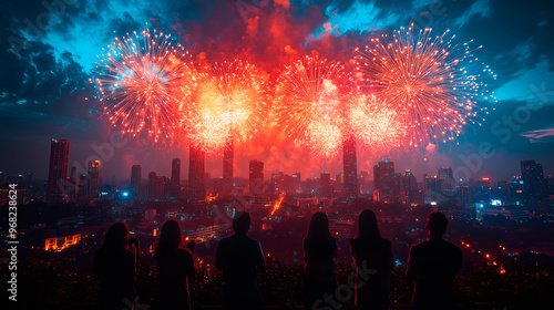 Fogos de artifício para o ano novo