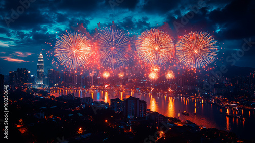 Fogos de artifício para o ano novo