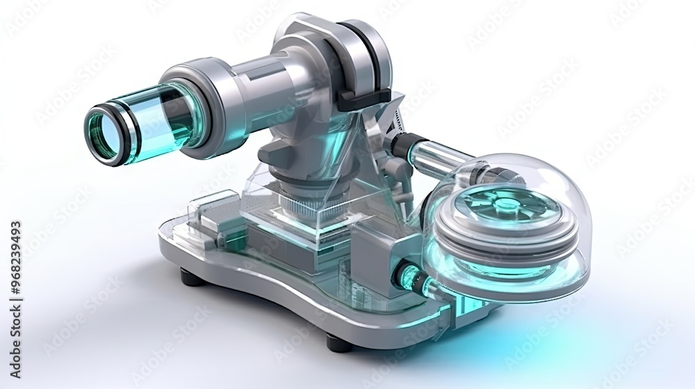 Futuristic technology with glowing blue light Futuristic technology with glowing blue light