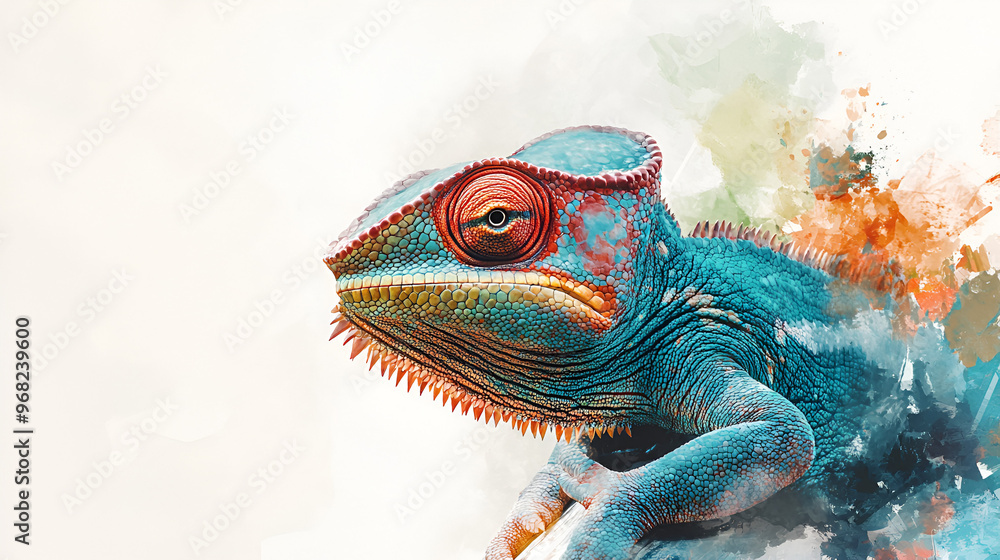 Chameleon Artistic Style Painting Aspect 16:9 Chameleon Artistic Style Painting Aspect 16:9