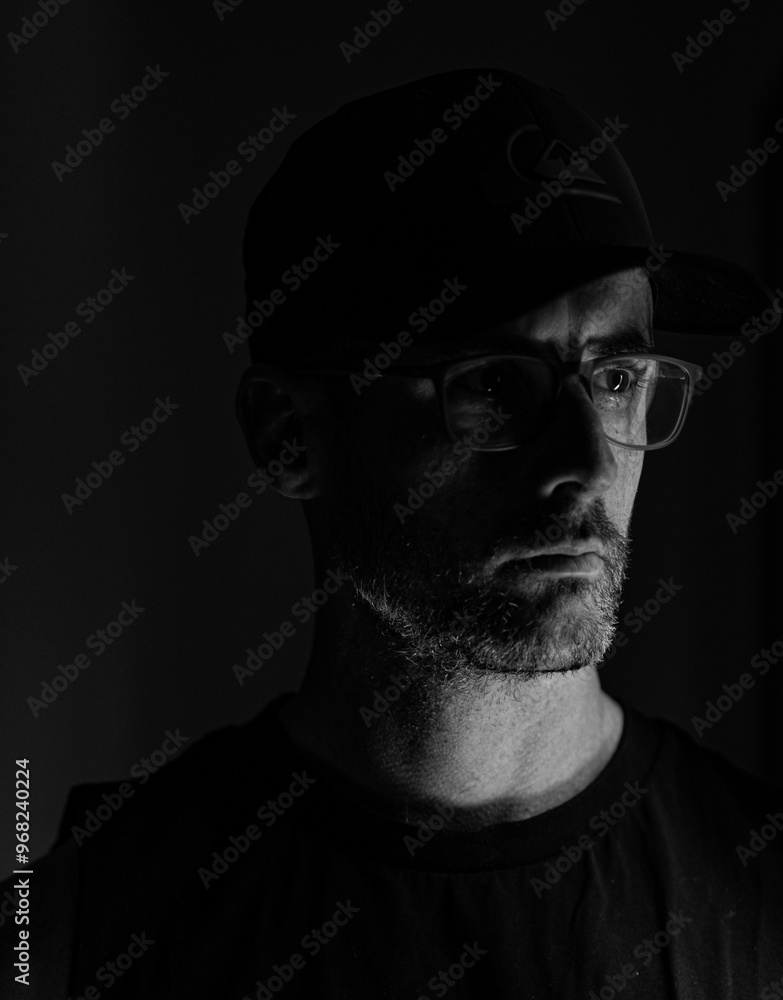 moody portrait male beard and glasses moody portrait male beard and glasses