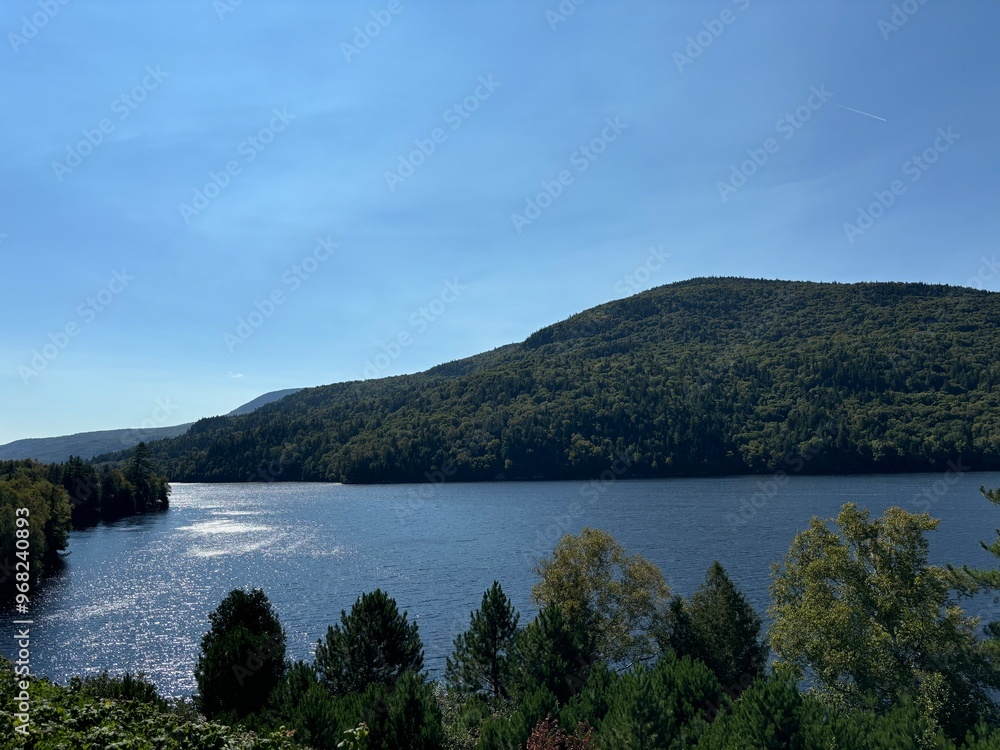 Naklejka premium lake in the mountains of Maine
