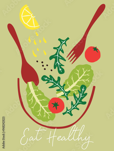 Fresh Salad Poster