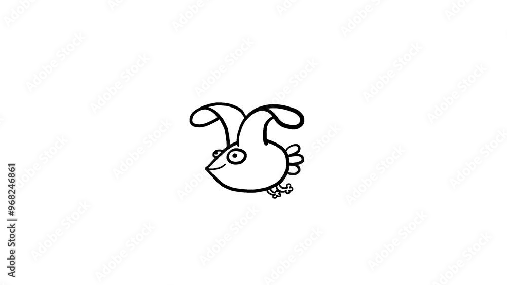 Flying black and white chicken – whiteboard loop. Bird good for any background and any use. Flying black and white chicken – whiteboard loop. Bird good for any background and any use.