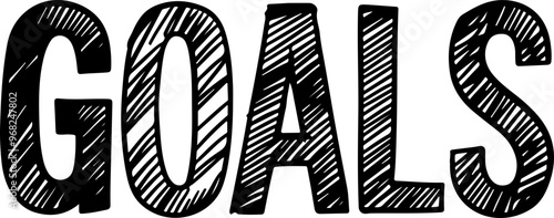 Handwritten Goals in Bold Typography