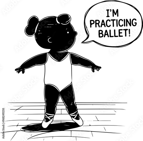 Ballet Practice: Young Dancer in a Studio Setting