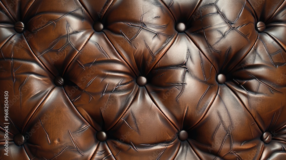 Fototapeta premium Brown leather texture for interior design and decor.