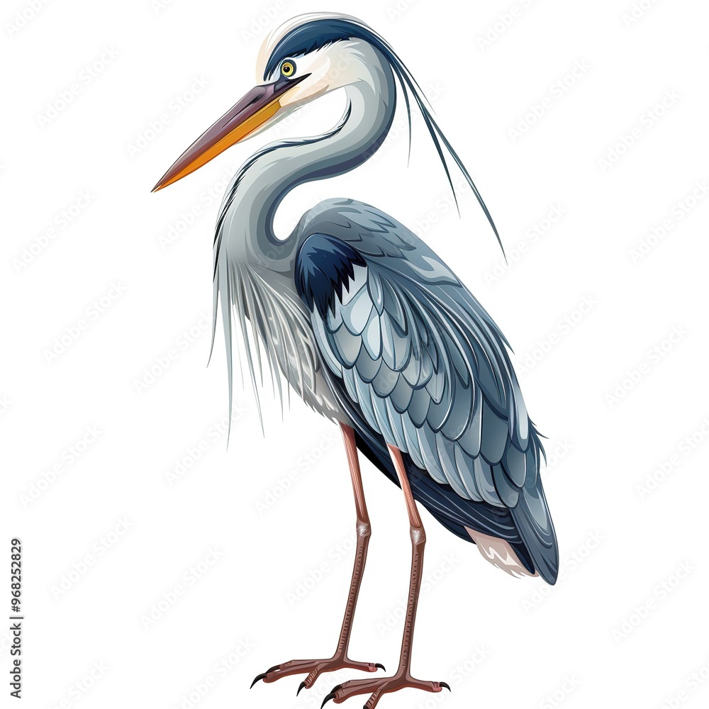 Heron Poison element animal cartoon isolated whitebackground 16:9 Heron Poison element animal cartoon isolated whitebackground 16:9